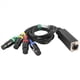 thumbnail image 1 of Conexión de Estudio y Escenario de Red Múltiple XLR de 4 Canales y 3 Pines, Cable XLR Macho y Hembra Audio de Escenario RJ45 (NE8F-S4F), 1 of 5