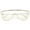 Gold / Clear Tinted, variant on Futuristic Rimless Shield Sunglasses Metal Crossbar Colored Mono Lens 64mm (Gold / Yellow)