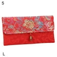 thumbnail image 2 of Ludlz Chinese Style Lucky Money Bag Cloth Floral Red Envelope Pocket New Year Packet, 2 of 7
