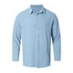 thumbnail image 4 of Camisa lavada de manga larga con botones para hombre: color liso, poliéster, cómoda y holgada para todas las ocasiones, 4 of 6