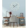 thumbnail image 3 of Utopia Alley CL39WW 24 in. dia. Manhattan Industrial Analog Wall Clock; White, 3 of 10