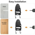 thumbnail image 7 of TSV Wall Mount Ironing Board Hanger, Electric Iron Holder, Ironing Board Storage Organizer Shelf With Removable Hooks, Black, 7 of 7