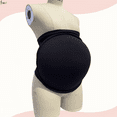 thumbnail image 4 of BIMEI New Seamless Fake Pregnancy Sponge Belly with Seamless Waistband for Movie Costume Cosplay Actor Performance Women's Novelty Pregnant Belly Costume Accessory，Black，S(2-4 months), 4 of 8