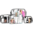 thumbnail image 2 of Trousse de toilette Transparente 4 pièces, étanche Sac Cosmétiques PVC Multifunction Kit de Voyage Liquides TSA l'Avion pour Hommes, Femme, Enfant, Famille Multi-Tailles 3-1-1 (Petit, Moyen, Grand) Zhivalor QH-815, 2 of 8