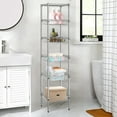 thumbnail image 3 of 6 Tier Wire Shelving Unit, Height Adjustable Wire Shelves with 270 LBS Capacity, Metal Storage Rack Organizer for Laundry, Kitchen, Bathroom, Pantry, Closet (13.5"D x 13.5"W x 63"H, Chrome), 3 of 8