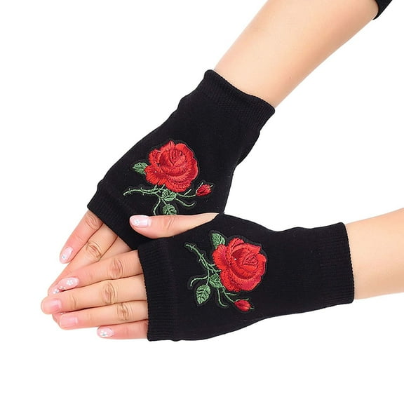 Baqcunre Clearance! Warm Gloves, Winter New Ladies Fingerless Knitted Warm Half Finger Wool Gloves, Knitted Gloves, Heating Gloves