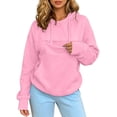thumbnail image 2 of KHONTS Pet Pouch Hoodies for Women Front Closure Pocket Sweatshirts Oversized Snack Pouch Hoodies Pink XXXXL, 2 of 7