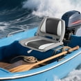 thumbnail image 2 of Gymax Folding Fishing Boat Seat w/High-density Sponge Cushion PVC Surface & PP Frame White, 2 of 8