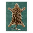 thumbnail image 7 of GENIMO 6'x9' Area Rug for Living Room, Washable Non Slip Soft Animal Print Rug for Bedroom Dining Room Home Office, Teal, 7 of 7