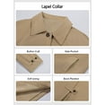thumbnail image 4 of Womens Long Trench Coat Single Breasted Oversized Windproof Classic Lapel Fall Overcoat, 4 of 5