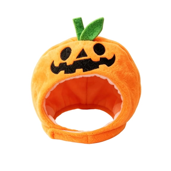 Halloween Pumpkin Pet Hat Large Open‑face Headgear Fall Holiday Cosplay Costume Accessories Photo Prop for Cats and Small Dogs,1pack