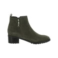 thumbnail image 2 of Blondo Womens Samara Suede Square Toe Ankle Boots Taupe 6.5 Medium (B,M), 2 of 3
