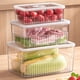 thumbnail image 5 of Cateissary Caja de drenaje de calidad alimentaria para verduras y frutas sellada para salas refrigeradas y de congelación de frescura Cocina y Comedor talla grande, 5 of 6