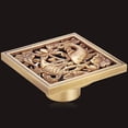 thumbnail image 1 of Mosiee Gold Floor Drain 10*10Cm Shower Square Deodorization Type Bathroom Kitchen Room, 1 of 8