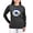 Charcoal, variant on - Blue Evil Eye With Gold Accent Long Sleeve T Shirt - Women's Long Sleeve Graphic Tee Casual Fit