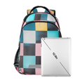 thumbnail image 7 of FORMRS Unisex Backpack Elementary School Travel Bookbag with Reflective Stripes, Pink Checkered Pattern, 7 of 7