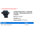 thumbnail image 2 of Throttle Position Sensor - Compatible with 2000 - 2006 Hyundai Elantra 2.0L 4-Cylinder 2001 2002 2003 2004 2005, 2 of 2