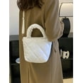 thumbnail image 5 of Kukuzhu Puffer Tote Bag Small Quilted Crossbody Bag Women Down Cotton Padded Shoulder Bag Lightweight Hobo Handbag, 5 of 8