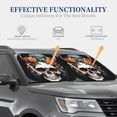 thumbnail image 3 of KLL Flower Horn Skull Windshield Sun Shade 2-Piece Foldable Car Front Window Sunshade for Most Sedans SUV Truck- Small, 3 of 5