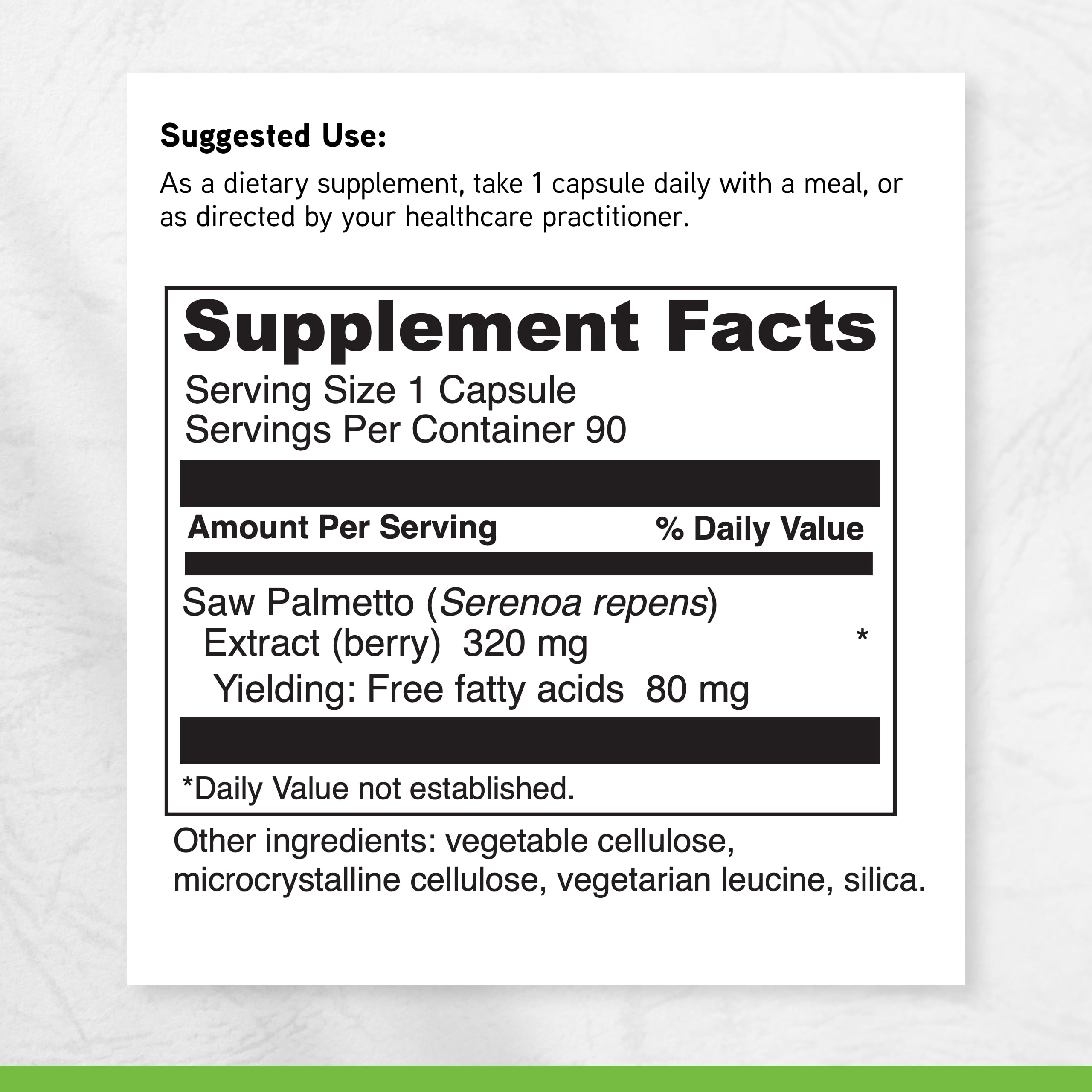 Saw Palmetto, 320 mg , 90 Capsules, DaVinci Laboratories of Vermont