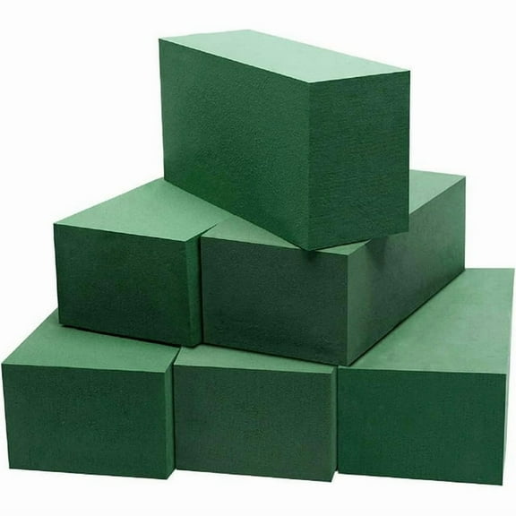 Topboutique 6 Pcs Floral Foam Bricks,Florist Flower Foam Green Foam Bricks Supplies,Wet Floral Foam for Fresh and Artificial Flower Arrangements Crafts DIY