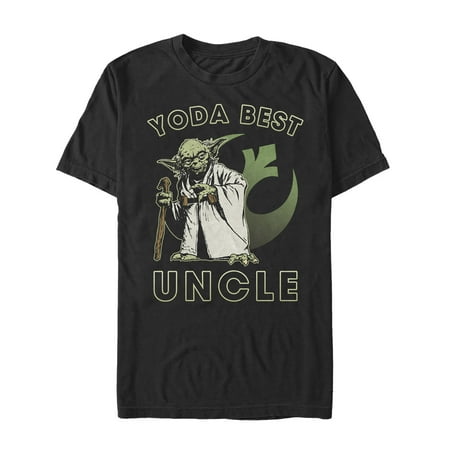 Men's Star Wars Yoda Best Uncle Graphic Tee Black Large