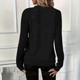thumbnail image 3 of Womens Long Sleeve Tops Half Zip Pullover Lightweight Ribbed Knit Sweaters Casual Shirts Trendy Blouses Tunics White XXL, 3 of 4