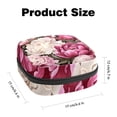 thumbnail image 2 of Peony Period Bag Sanitary Napkin Purse Small Coin Pouch Travel Waist Pouch Organizer Case 4.7x6.6x6.6 in Made of Velvet Cloth, Sponge, 2 of 6