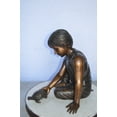 thumbnail image 4 of Nifao Boy Pushing Turtle Outdoor Fountain Statue, Bronze Garden Water Feature Sculpture for Patio & Yard – Garden Outdoor Decor Sculpture, 18"L x 20"W x 19"H, 4 of 11
