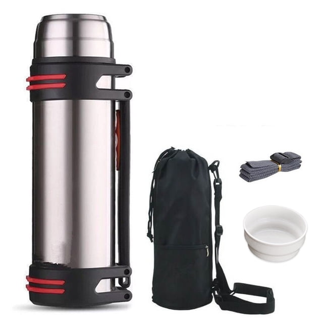 Injueey Taza de vacío de acero inoxidable, portátil, sellada, 2600ml, reemplazo de aislamiento térmico, conducción al aire libre, botella de agua Teteras Plata Injueey HA071718-01
