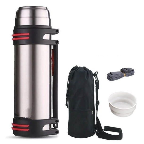Moyic Taza de vacío de acero inoxidable, portátil, sellada, 2600ml, reemplazo de aislamiento térmico, conducción al aire libre, botella de agua Teteras Plata Moyic HA071718-01