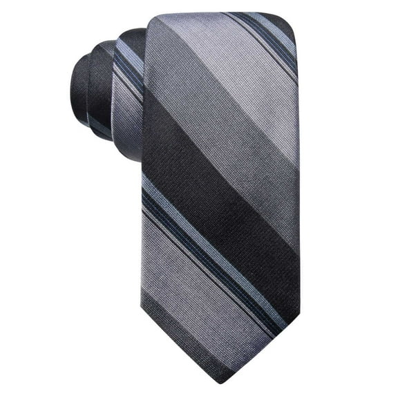 Ryan Seacrest Distinction Men's Blue Ponsay Stripe Neck Tie Silk Gray Not Applicable