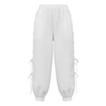 thumbnail image 3 of Favoffer Women Cotton Linen High Waist Pants Button Up Waist Drawstring Tie Tapered Ankle Straight Leg Casual Pants for Casual Daily, 3 of 6