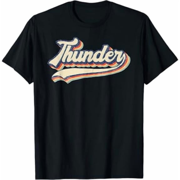 Thunder Name Vintage Retro Gift Men Women Boy Girl T-Shirt