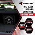 thumbnail image 3 of Maxxlink MBXP-112 12" Single Ported Subwoofer Box Enclosure, Universal Fit,Black, 3 of 10