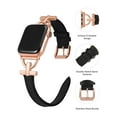 thumbnail image 5 of Wearlizer Leather Band Compatible with Apple Watch Band Women 38mm 40mm 41mm 42mm 44mm 45mm 49mm(Ultra), Dressy Leather Strap with D-Shape Metal Buckle for iWatch Bands Series 8 SE 7 6 5 4 3 2 1, 5 of 7