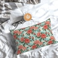 thumbnail image 5 of Pofeuu Rose Flowers Print Polyester Microfiber Plush Pillowcases, Super Soft and Cozy Pillow Case Covers with Envelop Closure（Pillow core not included）-14"x20", 5 of 6