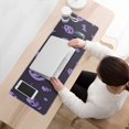 thumbnail image 3 of Long Mouse Pads for Desk,Halloween Purple Spooky Icons Desk Mats on Top Of Desks, Desk Mouse Pad Extra Large with 3mm Non-Slip Base and Stitched Edge for Gaming,Office,Work,Home 31.5x11.8in, 3 of 5