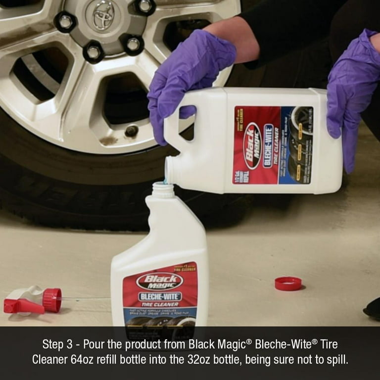 Black Magic 800002223 Bleche-Wite Tire Cleaner, 64 oz. - Fast-Acing Formula  Dissolves Brake Dust, Grime and Road Film Off Tires : Automotive 