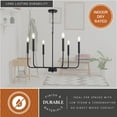 thumbnail image 5 of Belden 6 Light Black Contemporary Chandelier Candelabra, 5 of 11
