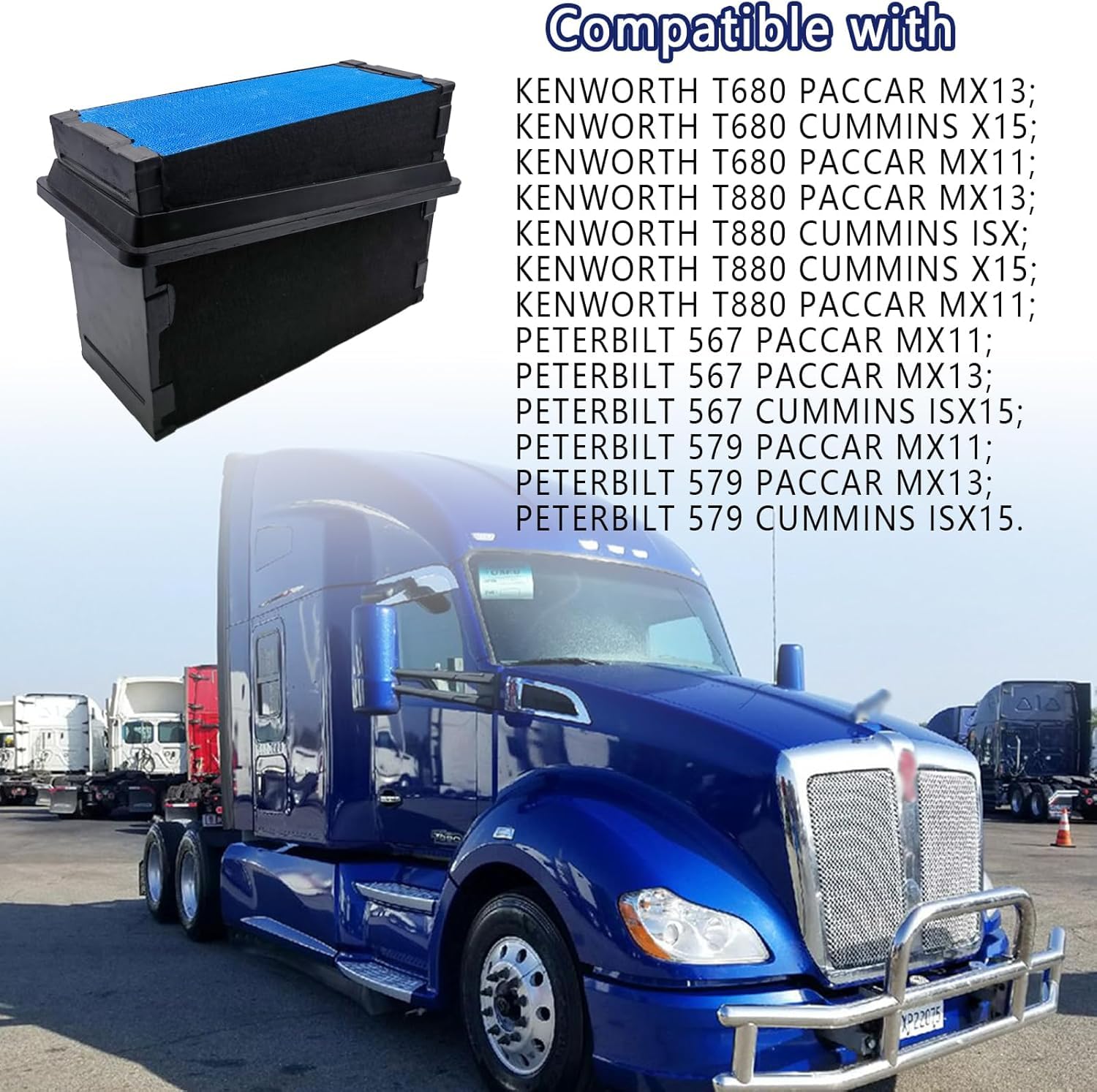 P621725 Engine Air Filter Fit for Kenworth T680 T880, Peterbilt 567 579 Replaces LAF6725 P637453 PA32000 WA11058 501058