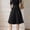 Black, variant on IUYRTFE Women's Elastic Waist Wide Leg Shorts Summer Casual Loose Fit Culottes with Pockets Button Decor