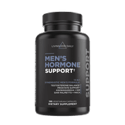 Livingood Daily Men's Hormone Support Supplement for Vitality & Balance, 14-in-1 Testosterone Booster for Men with Ashwagandha, Maca, DIM, Zinc, Saw Palmetto, Vitamin B12 & More, Vegan, 120 Capsules