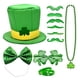 thumbnail image 3 of 1 juego de collar de cuentas para fiesta, bigote, gafas de trébol, pulsera de regalo, sombrero de pajarita de trébol, suministros para fiesta del Día de San Patricio, accesorios de decoración para f, 3 of 5