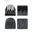 thumbnail image 6 of BadPiggies Winter Beanie Hat Scarf Set Warm Thick Knit Hat Fleece Lining Skull Cap for Men Women (Gray), 6 of 10
