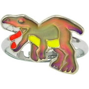 FUN JEWELS Dinosaur Color Change Kids T-Rex Mood Ring Gift for Boys Girls Size Adjustable