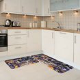 thumbnail image 2 of Juego de 2 alfombrillas de cocina de terciopelo de cristal con el logotipo del equipo de fútbol Vikings, alfombrilla absorbente antideslizante para el hogar, el dormitorio y la cocina, 2 of 6