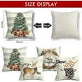thumbnail image 2 of Christmas Decorations Christmas Pillow Covers 18x18 Inches Set of 4 Farmhouse Stripe Gray and White Throw Pillow Case Winter Holiday Christmas Decor Home Sofa Couch Cushion Indoor Decorations, 2 of 6