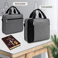 thumbnail image 3 of facefd Storage Carrying Bag Portable Canvas Office Travel Book Case Detachable Shoulder Strap Document Protection Zipper Pouch, 3 of 3