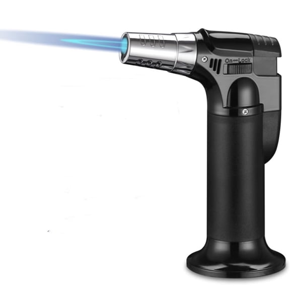 Butane Torch Refillable Kitchen Torch Lighter with Adjustable Flame Safety Lock for BBQ Grilling Baking Creme Brulee Resin Art